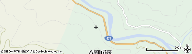 富山県富山市八尾町花房周辺の地図