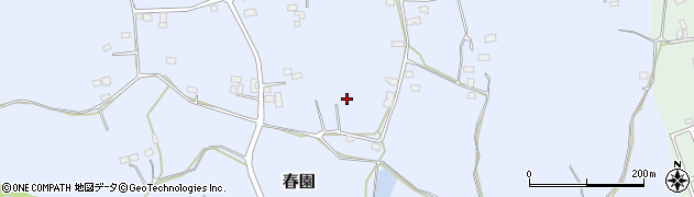 茨城県城里町（東茨城郡）春園周辺の地図