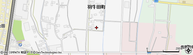 栃木県宇都宮市羽牛田町周辺の地図