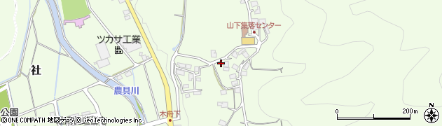 長野県大町市社（木舟）周辺の地図