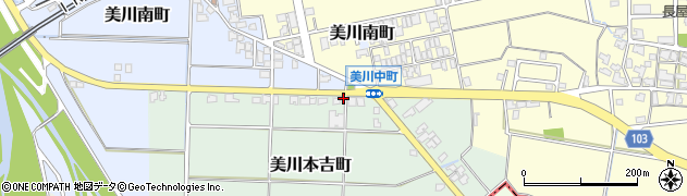 石川県白山市美川本吉町丑周辺の地図