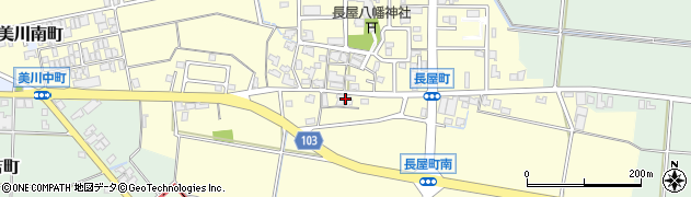 石川県白山市長屋町（ル）周辺の地図