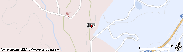 富山県南砺市瀬戸周辺の地図