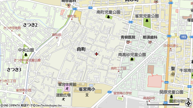 〒321-0142 栃木県宇都宮市南町の地図