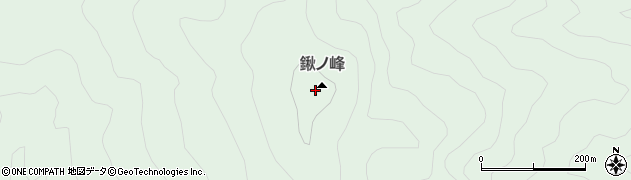 鍬ノ峰周辺の地図