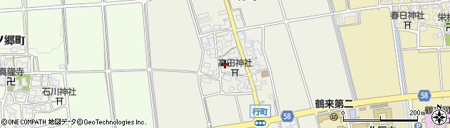 石川県白山市行町イ周辺の地図