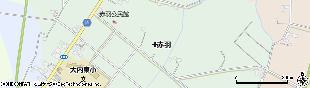 栃木県真岡市赤羽周辺の地図