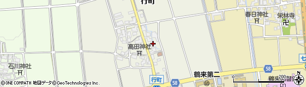 石川県白山市行町ホ周辺の地図
