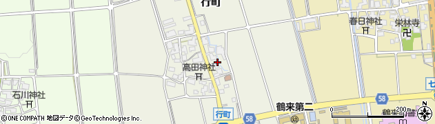 石川県白山市行町（ホ）周辺の地図