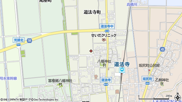 〒920-2162 石川県白山市道法寺町の地図