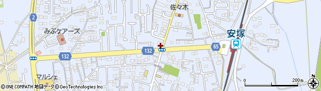 栃木県下都賀郡壬生町安塚913-8周辺の地図