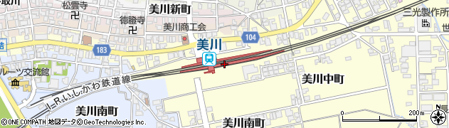 美川駅周辺の地図