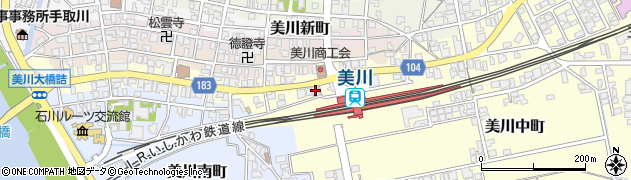 北陸銀行美川支店周辺の地図