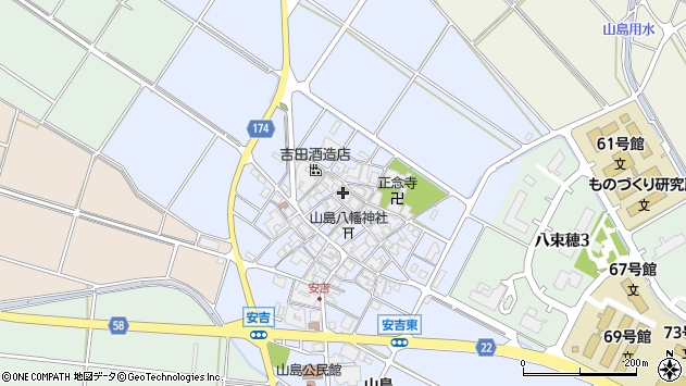 〒924-0843 石川県白山市安吉町の地図