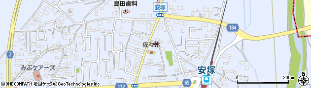 栃木県下都賀郡壬生町安塚1000周辺の地図