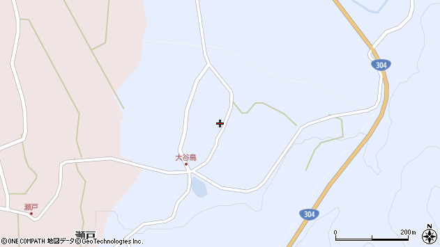 〒939-1825 富山県南砺市大鋸屋大谷島の地図
