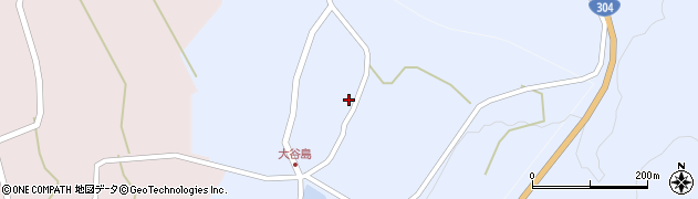 富山県南砺市大谷島周辺の地図