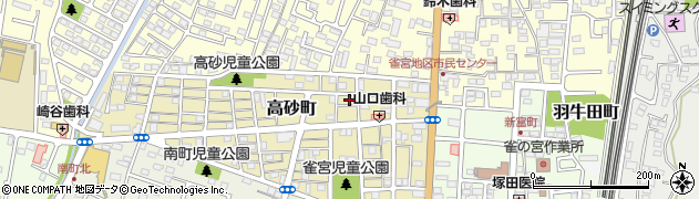 栃木県宇都宮市高砂町周辺の地図