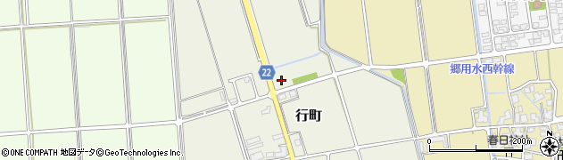 石川県白山市行町（北）周辺の地図