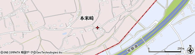 茨城県那珂市本米崎2014周辺の地図