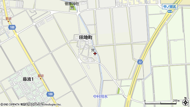 〒924-0824 石川県白山市田地町の地図