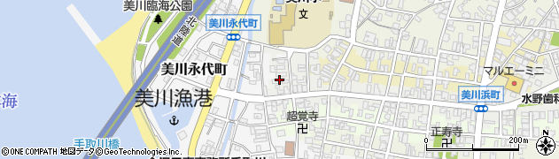 石川県白山市美川浜町（ヲ）周辺の地図