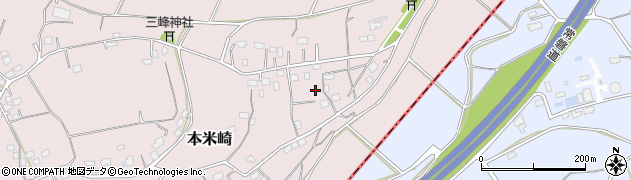 茨城県那珂市本米崎1981周辺の地図