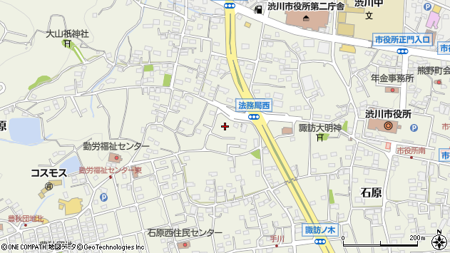〒377-0007 群馬県渋川市石原の地図