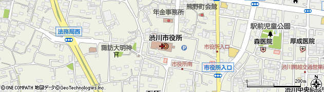 群馬県渋川市周辺の地図