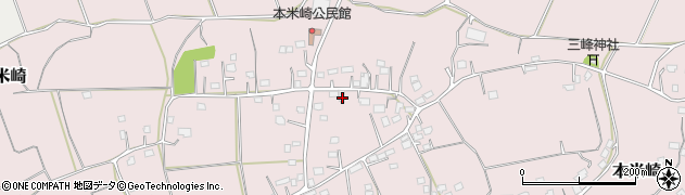 茨城県那珂市本米崎1614周辺の地図