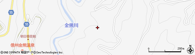 長野県大町市八坂笹尾周辺の地図