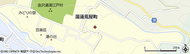 石川県金沢市湯涌荒屋町（ヘ）周辺の地図