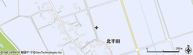 栃木県鹿沼市北半田周辺の地図