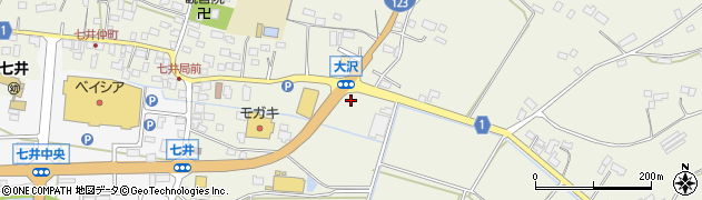 セブンイレブン益子大沢店周辺の地図