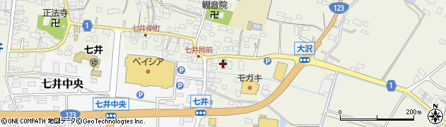 七井郵便局周辺の地図