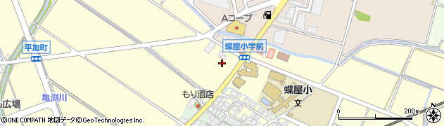 石川県白山市平加町ニ周辺の地図
