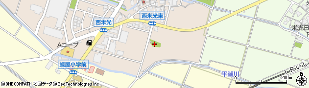 石川県白山市西米光町リ周辺の地図