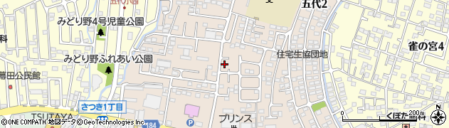 栃木県宇都宮市五代周辺の地図