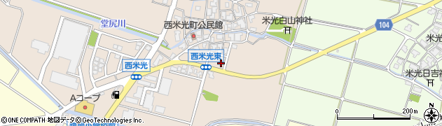 石川県白山市西米光町リ42周辺の地図