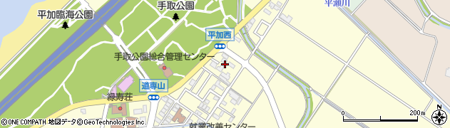 石川県白山市平加町リ周辺の地図