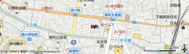 群馬県渋川市渋川（新町）周辺の地図