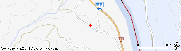 長野県大町市八坂野平中周辺の地図