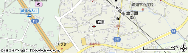 茨城県那珂市瓜連656周辺の地図