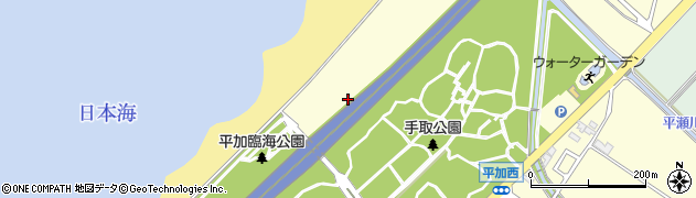 石川県白山市平加町ワ周辺の地図