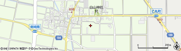 石川県白山市剣崎町周辺の地図