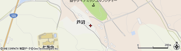 栃木県芳賀郡益子町芦沼4周辺の地図