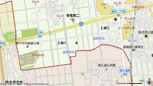 〒921-8835 石川県野々市市上林の地図
