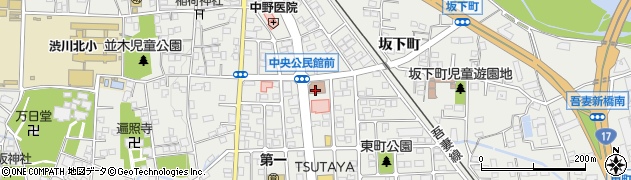 渋川市　中央公民館・渋川東部公民館周辺の地図