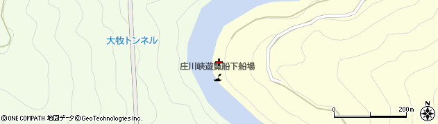 関西電力株式会社　利賀川第二発電所千束ダム大牧発電所周辺の地図