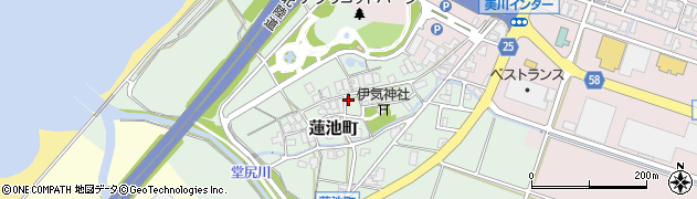 石川県白山市蓮池町周辺の地図